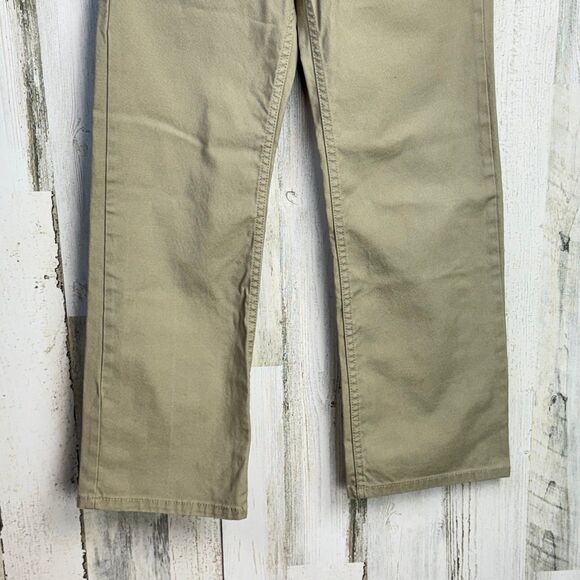 Carhartt Pants Youth Size 12 Brown Canvas Elastic Waist Straight Leg Chores Work - Picture 6 of 9